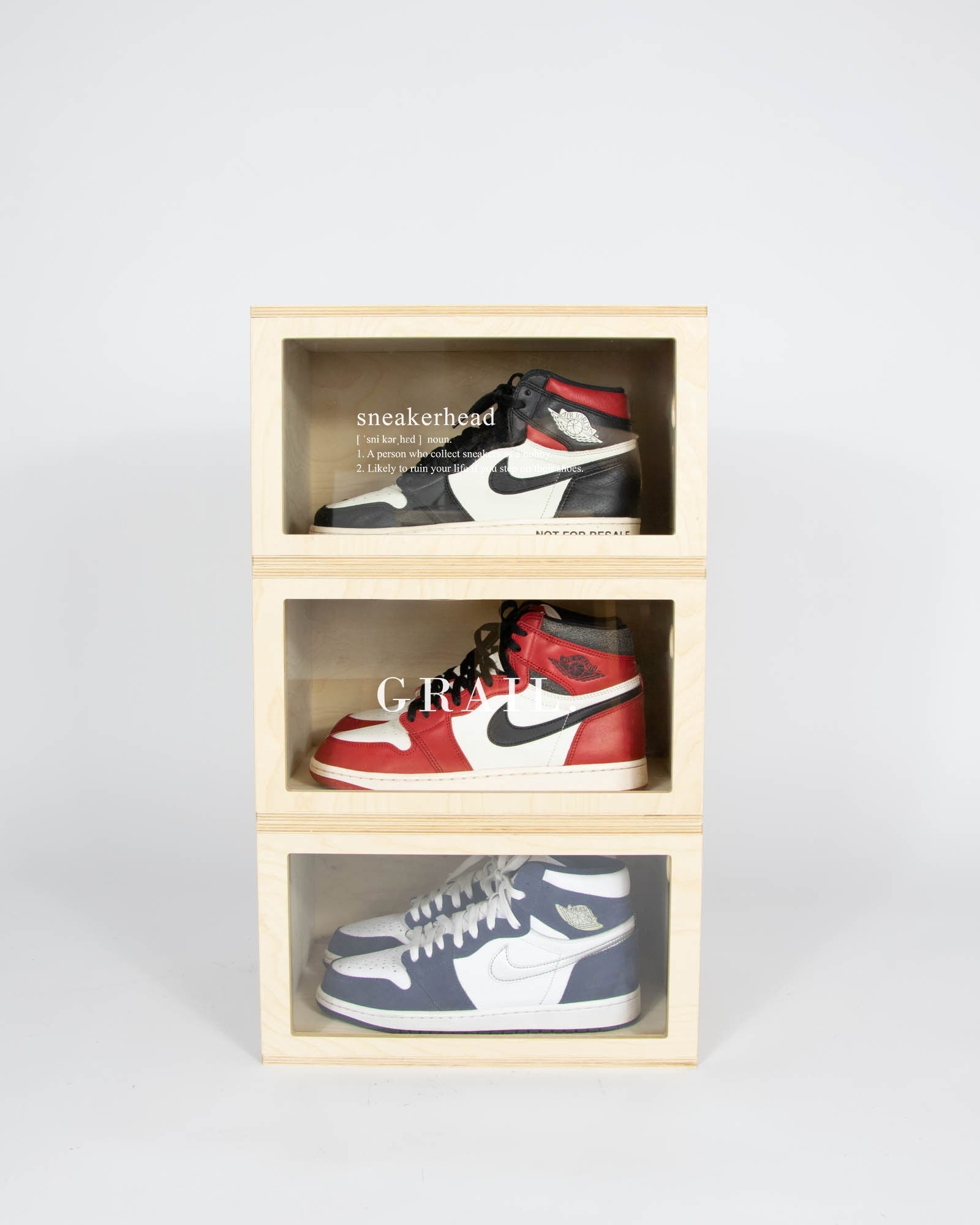 Set of 3 (SNEAKERHEAD MEANING/ GRAIL./CLEAR)