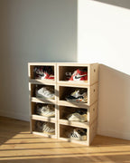 Set of 8 wooden sneaker boxes
